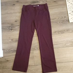 Betabrand burgundy straight leg dress pant yoga pants, s petite